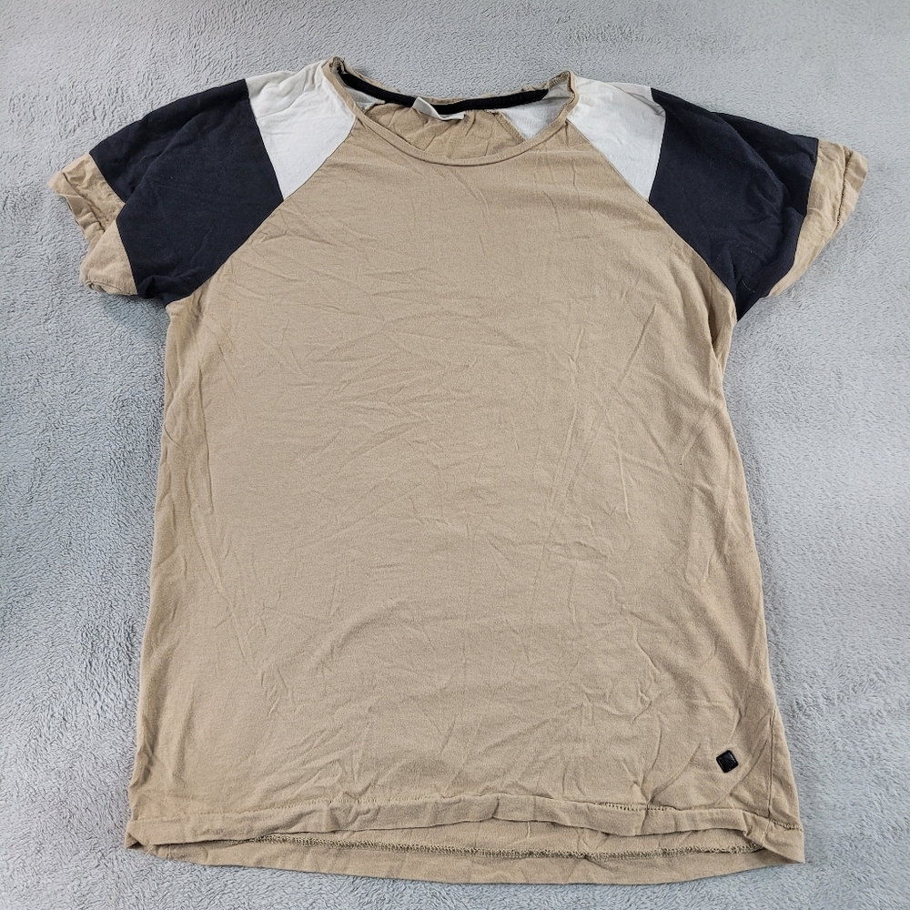 Casual Friday Tan and Black Raglan T Shirt